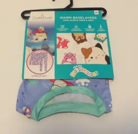 Cuddl Duds 198110220088 Squishmallows 2 Piece Warm Baselayer Set Boys Girls Medium Pant Shirt