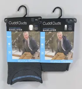 Cuddl Duds 198110233675 Mens Performance Xxl Thermal Baselayer Shirt Pants 2 Piece Set New