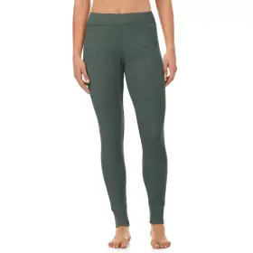 Cuddl Duds 198110319492 Warm Essentials By Womens Waffle Ribbed Combo Leggings With Smooth L