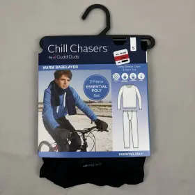 Cuddl Duds 198110376167 Chill Chasers Warm Baselayer Boys Childrens L/s Shirt Pant Set - S