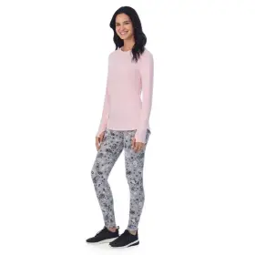 Cuddl Duds 198110457880 Climateright By Womens Jersey Thermal Top And Leggings 2-piece Set