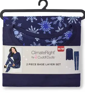 Cuddl Duds 198110457941 Women S Climateright By Cuddlduds 2pc Base Layer Set L/s And Pants Size Small