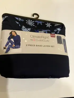 Cuddl Duds 198110457989 Climateright By Women S 2-piece Base Layer Top And Legging Set Sz Xxl