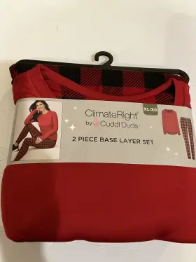 Cuddl Duds 198110458092 Climateright By Women S 2-piece Base Layer Top And Legging Set Sz Xl