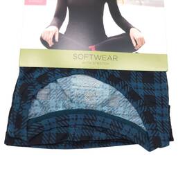 Cuddl Duds 199024101883 Womens Long Sleeve Crew Ultra-soft Modal Stretch Layer L Green Plaid