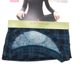 Cuddl Duds 199024101883 Womens Long Sleeve Crew Ultra-soft Modal Stretch Layer L Green Plaid