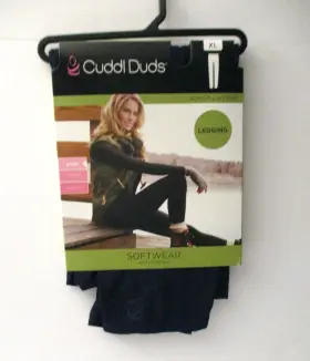 Cuddl Duds 199024104341 Womens Softwear With Stretch Leggings Size Xl 18-20 Black