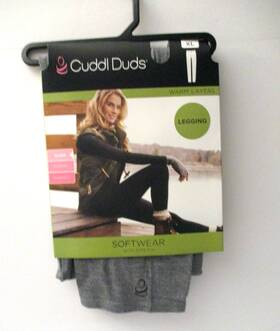 Cuddl Duds 199024104747 Womens Softwear With Stretch Leggings Size Xl 18-20 Heather Charcoal