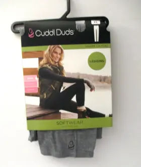 Cuddl Duds 199024104747 Womens Softwear With Stretch Leggings Size Xl 18-20 Heather Charcoal