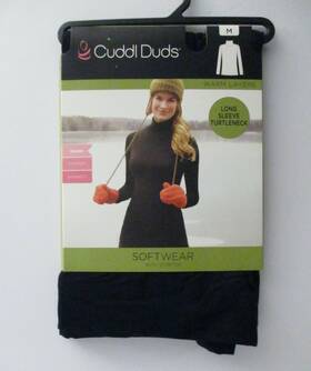 Cuddl Duds 199024106321 Womens Softwear Stretch Long Sleeve Turtleneck Top M 10/12