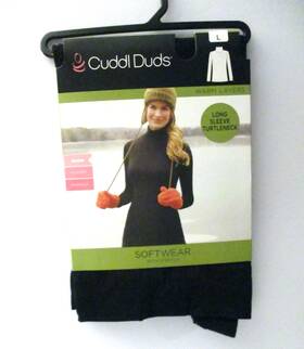 Cuddl Duds 199024106338 Womens Softwear Stretch Long Sleeve Turtleneck Top L 14/16