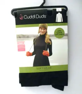 Cuddl Duds 199024106338 Womens Softwear Stretch Long Sleeve Turtleneck Top L 14/16