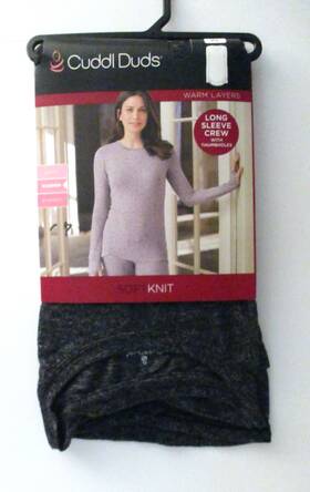 Cuddl Duds 199024119963 Softknit Long Sleeve Crew With Thumbholes Size Xl