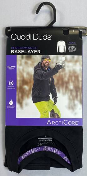 Cuddl Duds 199024196520 Mens Performance Baselayer Long Sleeve Crew Articore Size Small