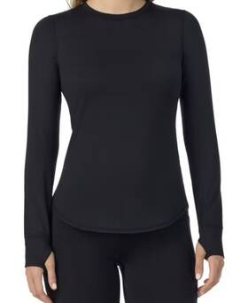 Cuddl Duds 199024339989 Shirt Black Long Sleeve Crew Climatecore Baselayer Womens L By