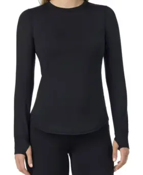 Cuddl Duds 199024339989 Shirt Black Long Sleeve Crew Climatecore Baselayer Womens L By