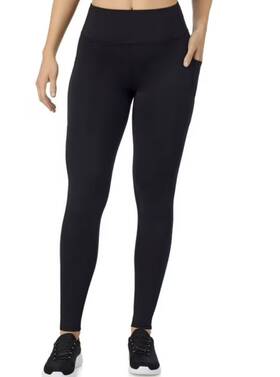 Cuddl Duds 199024341234 Legging Black Climate Core Baselayer Side Pocket Womens L By
