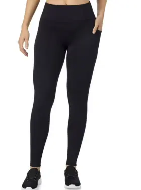 Cuddl Duds 199024341234 Legging Black Climate Core Baselayer Side Pocket Womens L By