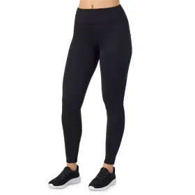 Cuddl Duds 199024341258 Womens Climatecore Baselayer Legging With Side Pockets Black Size Xxl