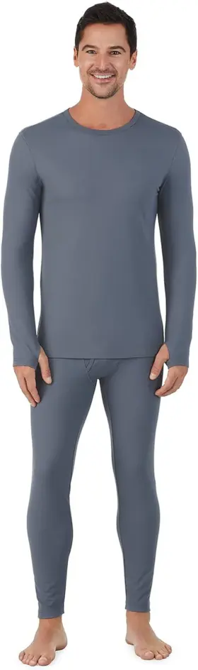 Cuddl Duds 445000145123 Thermal Underwear Shirt And Leggings Set For Men - Heavyweight Fleece