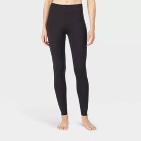 Cuddl Duds 490220705289 Warm Essentials Womens Lined Jersey Thermal Leggings Black Xl