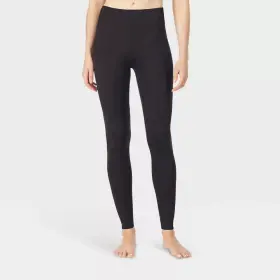 Cuddl Duds 490220705289 Warm Essentials Womens Lined Jersey Thermal Leggings Black Xl