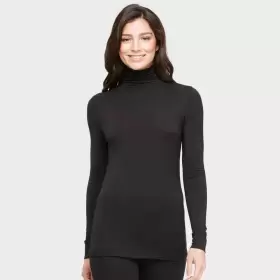 Cuddl Duds 490220718876 Womens Warm Essentials By Smooth Stretch Thermal Turtleneck Top Med