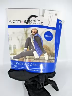 Cuddl Duds 490220719507 Warm Essentials Womens Everyday Comfort Legging Black Xxl 2xl