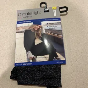 Cuddl Duds 716272205370 Climateright Large Microfiber Base Layer Legging Black-gray Print New