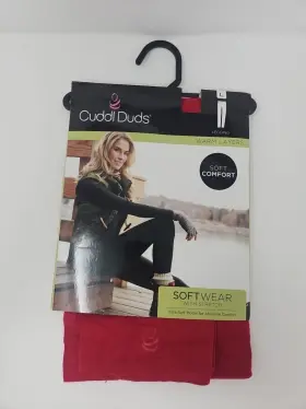 Cuddl Duds 769137586282 Womens Softwear With Stretch Leggings Size Large 14-16. Deep Red