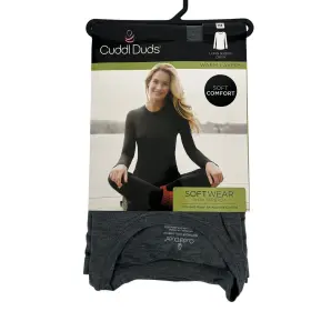 Cuddl Duds 769137587791 Women S Long Sleeve Crew Pullover Top Sz Medium Color Gray Stretch