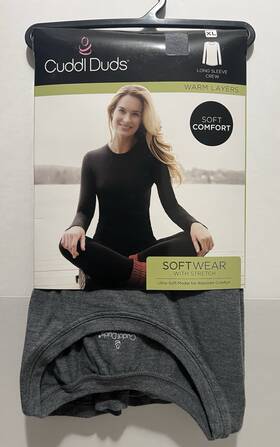 Cuddl Duds 769137587814 Soft Wear With Stretch Warm Layers - Long Sleeve Crew Xl New