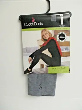 Cuddl Duds 769137588217 Softwear Stretch High-waist Leggings Size Xl 18-20 Charcoal