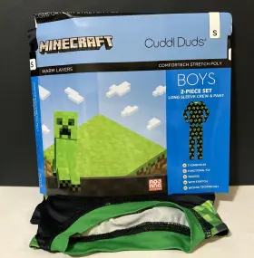 Cuddl Duds 769137655483 Boys Small Minecraft Performance Baselayer Top/bottom Thermal - New