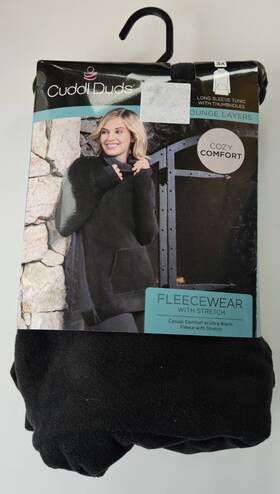 Cuddl Duds 769137679021 Womens 3x Lounge Layers Fleecewear Long Sleeve Tunic Thumb Holes