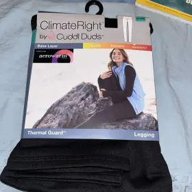 Cuddl Duds 769137727951 Climate Right Thermal Guard Base Layer Leggings Xl Black New