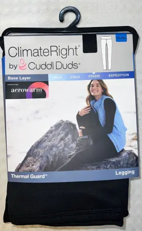 Cuddl Duds 769137727982 Nwt New Climate Right Base Layer Thermal Guard Black Legging Womn Xxl