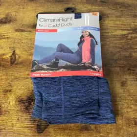 Cuddl Duds 769137731804 Climate Right Cuddle Base Layer Leggings Womens Size Medium Blue New