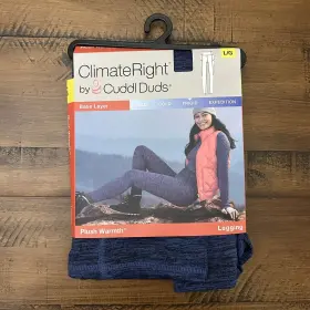 Cuddl Duds 769137731811 Climate Right Women S Plush Warmth Legging Large