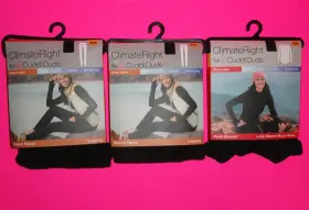 Cuddl Duds 769137735505 Womens M Climate Thermal Black Leggings Top Fleece Base Layer Cold