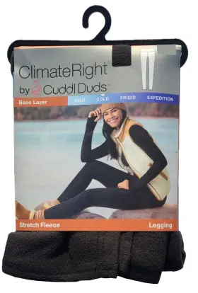 Cuddl Duds 769137735550 Climateright By Women Stretch Fleece Base Layer Legging - Size Xxl