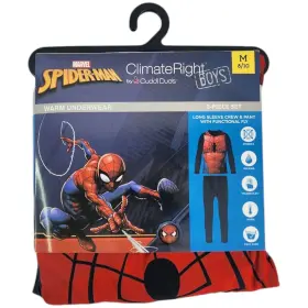 Cuddl Duds 769137907421 Marvel Spiderman Thermal Baselayer Set Boys Size Medium 8-10 Climateright 2 Pc