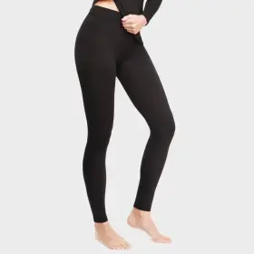 Cuddl Duds 809709715631 Warm Essentials By Womens Smooth Stretch Thermal Leggings - Black Xl