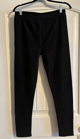 Cuddl Duds A268467012551 2 Pair Cuddle Fleece Leggings Black Sz Med Women S Base Layer Pull On Slim