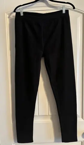 A268467012551 Cuddl Duds 2 Pair Cuddle Fleece Leggings Black Sz Med Women S Base Layer Pull On Slim