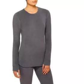 Cd8212331 Cuddl Duds Climate Right Womens Large Gray Long Sleeve Crew Neck Base Layer Top