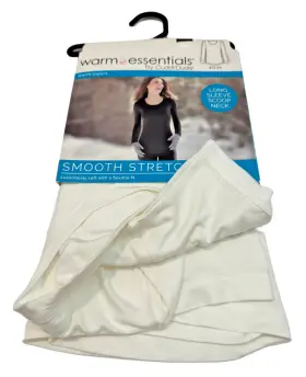 Cd8321024 Cuddl Duds Warm Essentials Base Layer Women Xxl Creamy Ivory Long Sleeve Thermal
