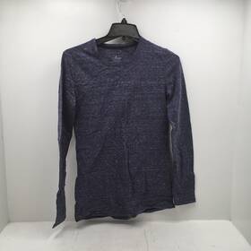 Cuddl Duds Cd8326174 Comfort Wear Ls With Thumbholes Crew Neck Top Navy/grph Marbled Xs Nwt