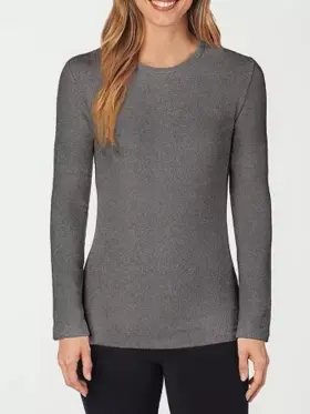Cd8427865 Cuddl Duds Fleecewear Thermal Shirt Heather Charcoal Xl 34