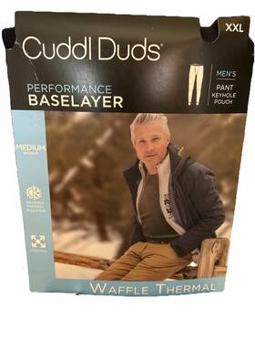 Cuddl Duds Cd8627882 Mens Performance Baselayer Waffle Thermal Pants Med Weight Xxl Indigo